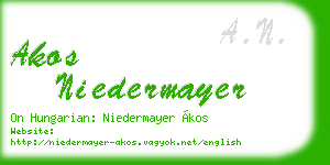 akos niedermayer business card